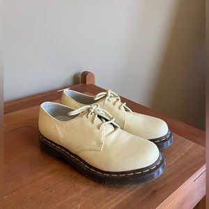 Butter yellow dr marten shoes!